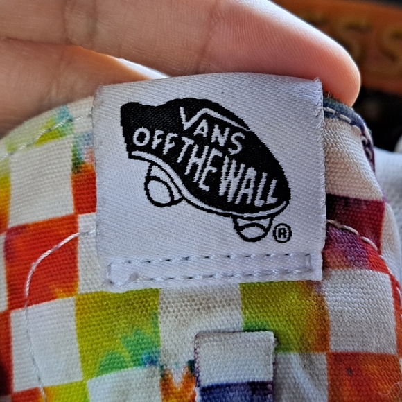 Vans Sneakers, Women Size 8, Unisex, Rainbow Checked High Tops, Skateboard Shoes - Picture 2 of 11